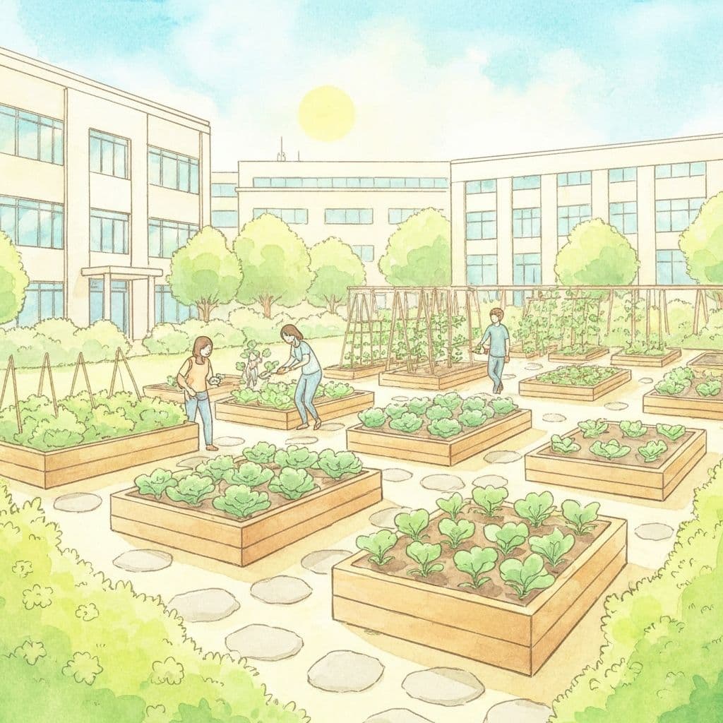 蔬心園校園永續社區菜園的美麗景色